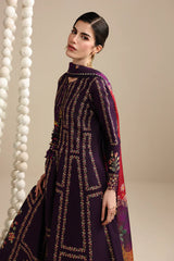 JAZMIN-3PC LAWN EMBROIDERED SHIRT WITH SILK PRINTED DUPATTA AND TROUSER-ADR-4897