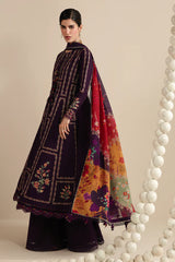 JAZMIN-3PC LAWN EMBROIDERED SHIRT WITH SILK PRINTED DUPATTA AND TROUSER-ADR-4897