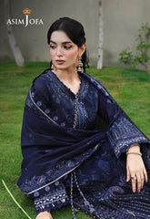 ASIM JOFA-3PC DHANAK EMBROIDERED SHIRT WITH DHANAK EMBROIDERED SHAWL AND EMB TROUSER-ADR-5183