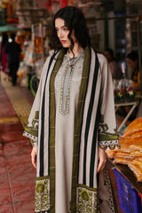 CHARIZMA-3PC KHADDAR PRINTED EMB SHIRT WITH KHADDAR PRINTED DUPATTA AND PRINT TROUSER-ADR-2664