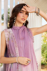 MARIA.B-3PC LAWN PRINTED EMB SHIRT WITH CHIFFON PRINT DUPATTA AND PRINT TROUSER-ADR-2511