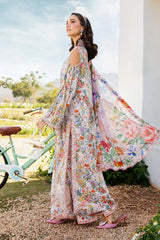 MARIA.B-3PC LAWN PRINTED EMB SHIRT WITH CHIFFON PRINT DUPATTA AND PRINT TROUSER-ADR-2503