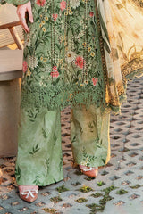 MARIA.B-3PC LAWN PRINTED EMB SHIRT WITH CHIFFON PRINT DUPATTA AND PRINT TROUSER-ADR-2506