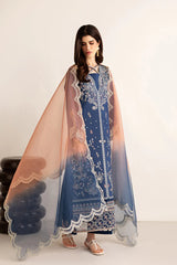 GARNET-3PC LAWN EMBROIDERED SHIRT WITH ORGANZA TYE&DYE EMB DUPATTA AND TROUSER-ADR-4894