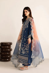 GARNET-3PC LAWN EMBROIDERED SHIRT WITH ORGANZA TYE&DYE EMB DUPATTA AND TROUSER-ADR-4894