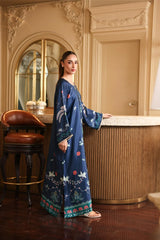 LULUSAR-2PC-SHAMOZE SILK PRINTED SHIRT WITH SILK TROUSER-ADR-9015