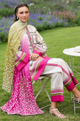 JAZMIN-3PC KHADDAR PRINTED SHIRT WITH KHADDAR PRINTED DUPATTA AND PRINTED TROUSER-ADR-2625