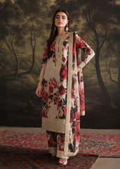 ZAINAB CHOTANI-3PC SHAMOZE SILK EMBROIDERED SHIRT WITH SOFT SILK PRINT EMBROIDERED DUPATTA & EMBROIDERED SILK TROUSER-ADR-1706
