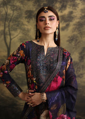 ZAINAB CHOTANI-3PC SHAMOZE SILK PRINTED EMBROIDERED SHIRT WITH SOFT SILK PRINTED EMB DUPATTA & EMB TROUSER-ADR-1725