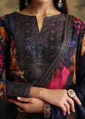 ZAINAB CHOTANI-3PC SHAMOZE SILK PRINTED EMBROIDERED SHIRT WITH SOFT SILK PRINTED EMB DUPATTA & EMB TROUSER-ADR-1725