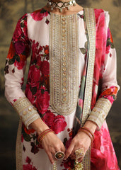 ZAINAB CHOTANI-3PC SHAMOZE SILK PRINTED EMBROIDERED SHIRT WITH SOFT SILK PRINTED EMB DUPATTA & EMB TROUSER-ADR-1722