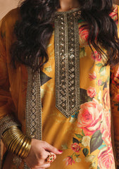 ZAINAB CHOTANI-3PC SHAMOZE SILK PRINTED EMBROIDERED SHIRT WITH SOFT SILK PRINTED EMB DUPATTA & EMB TROUSER-ADR-1726