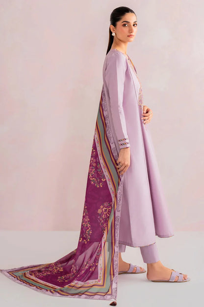 JAZMIN - 3PC LAWN EMBROIDERED SHIRT WITH MONARK PRINTED DUPATTA AND TROUSER-ADR-3735