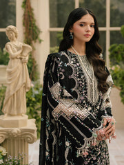 BIN ILYAS-3PC LAWN HEAVY EMBROIDERED SHIRT WITH KHADDI NET EMBROIDERED DUPATTA & LAWN TOUSER-ADR-4725