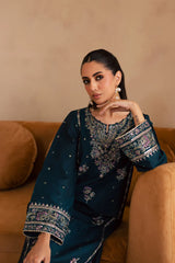 BATIK-2PC DHANAK SEQUIN EMBROIDERED SHIRT & EMBROIDERED TROUSER-ADR-109
