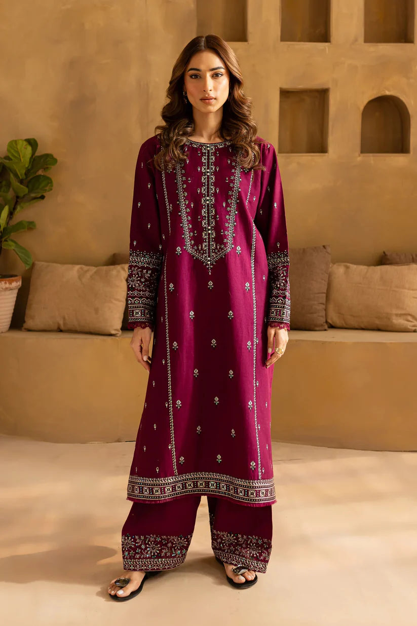 BATIK - 2PC LAWN EMBROIDERED SEQUIN SHIRT AND EMBROIDERED TROUSER -ADR-3488