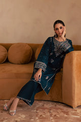 BATIK-2PC DHANAK SEQUIN EMBROIDERED SHIRT & EMBROIDERED TROUSER-ADR-109