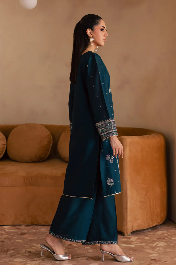 BATIK-2PC DHANAK SEQUIN EMBROIDERED SHIRT & EMBROIDERED TROUSER-ADR-109