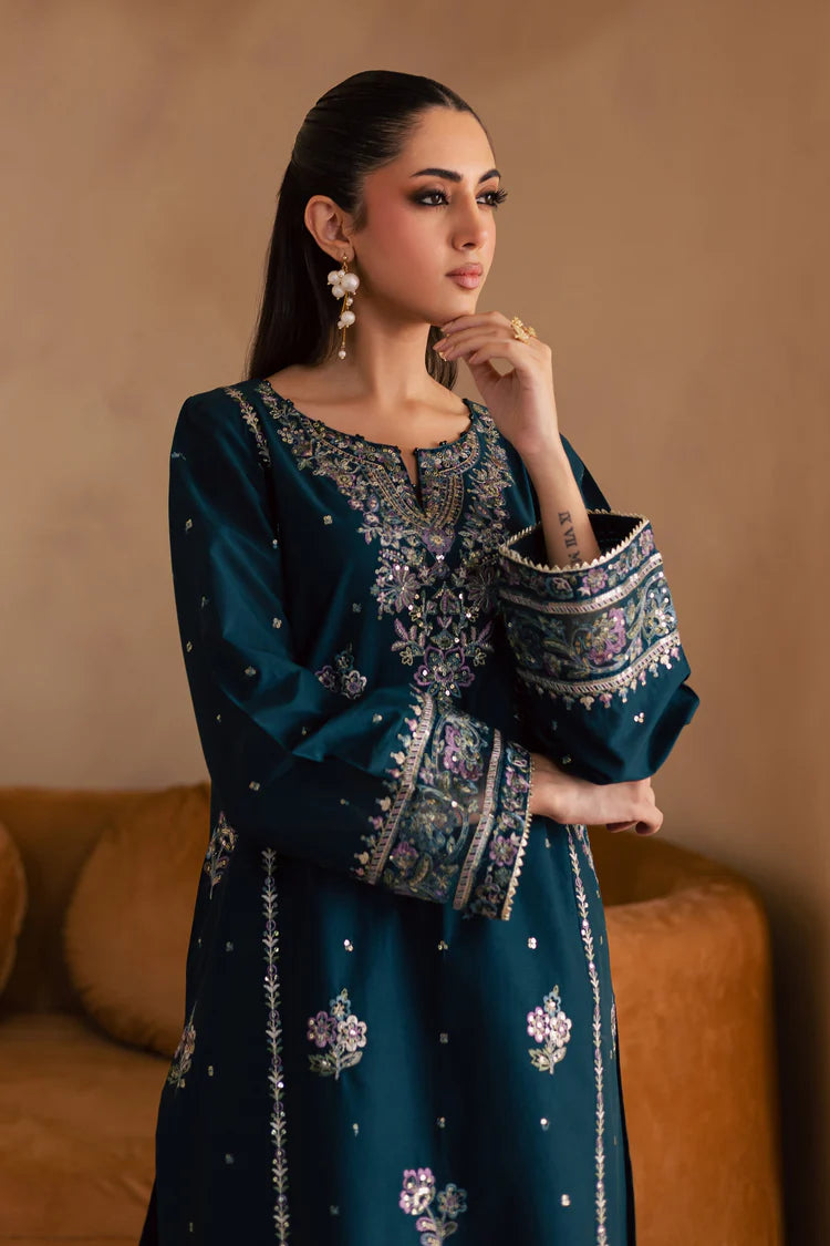BATIK-2PC DHANAK SEQUIN EMBROIDERED SHIRT & EMBROIDERED TROUSER-ADR-109