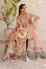 BAROQUE-3PC LAWN DIGITAL PRINTED EMB SHIRT WITH SILK PRINTED EMB DUPATTA AND PRINTED TROUSER-ADR-014