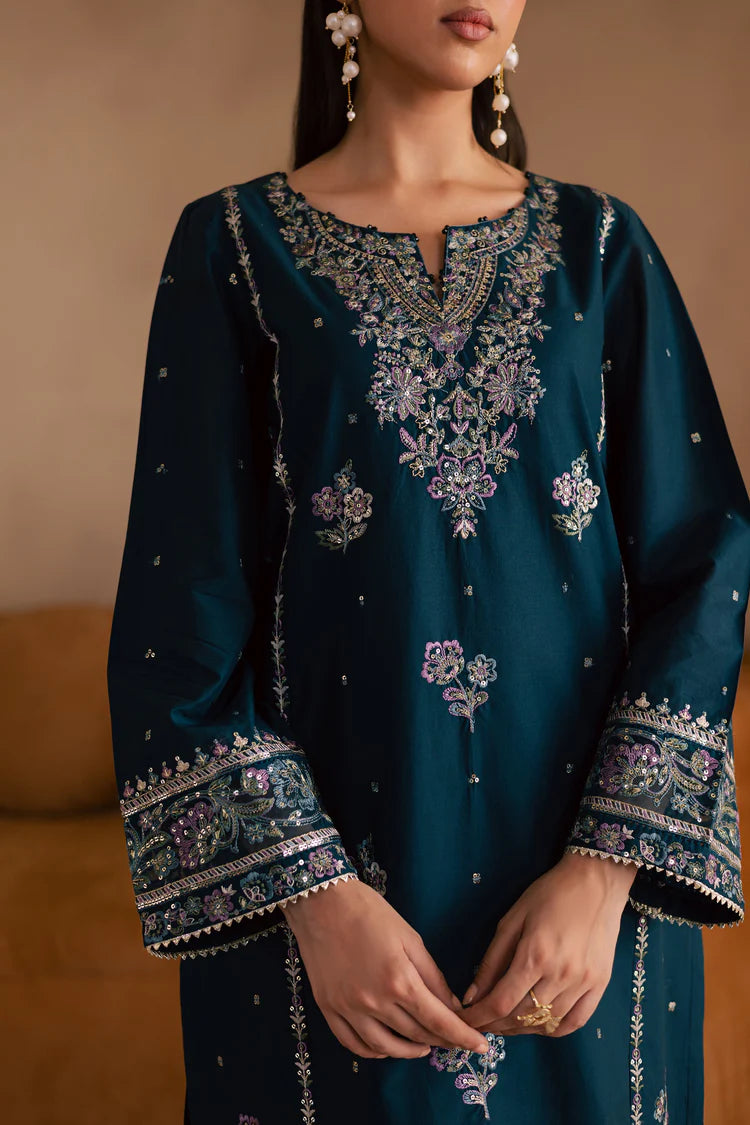 BATIK-2PC DHANAK SEQUIN EMBROIDERED SHIRT & EMBROIDERED TROUSER-ADR-109
