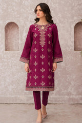JAZMIN 3PC LAWN EMBROIDERED SHIRT WITH MONARK PRINT DUAPATTA-ADR- 3505
