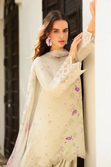 IZNIK-3PC LAWN EMB PRINTED SHIRT WITH SILK PRINTED DUPATTA & PRINTED TROUSER-ADR-044