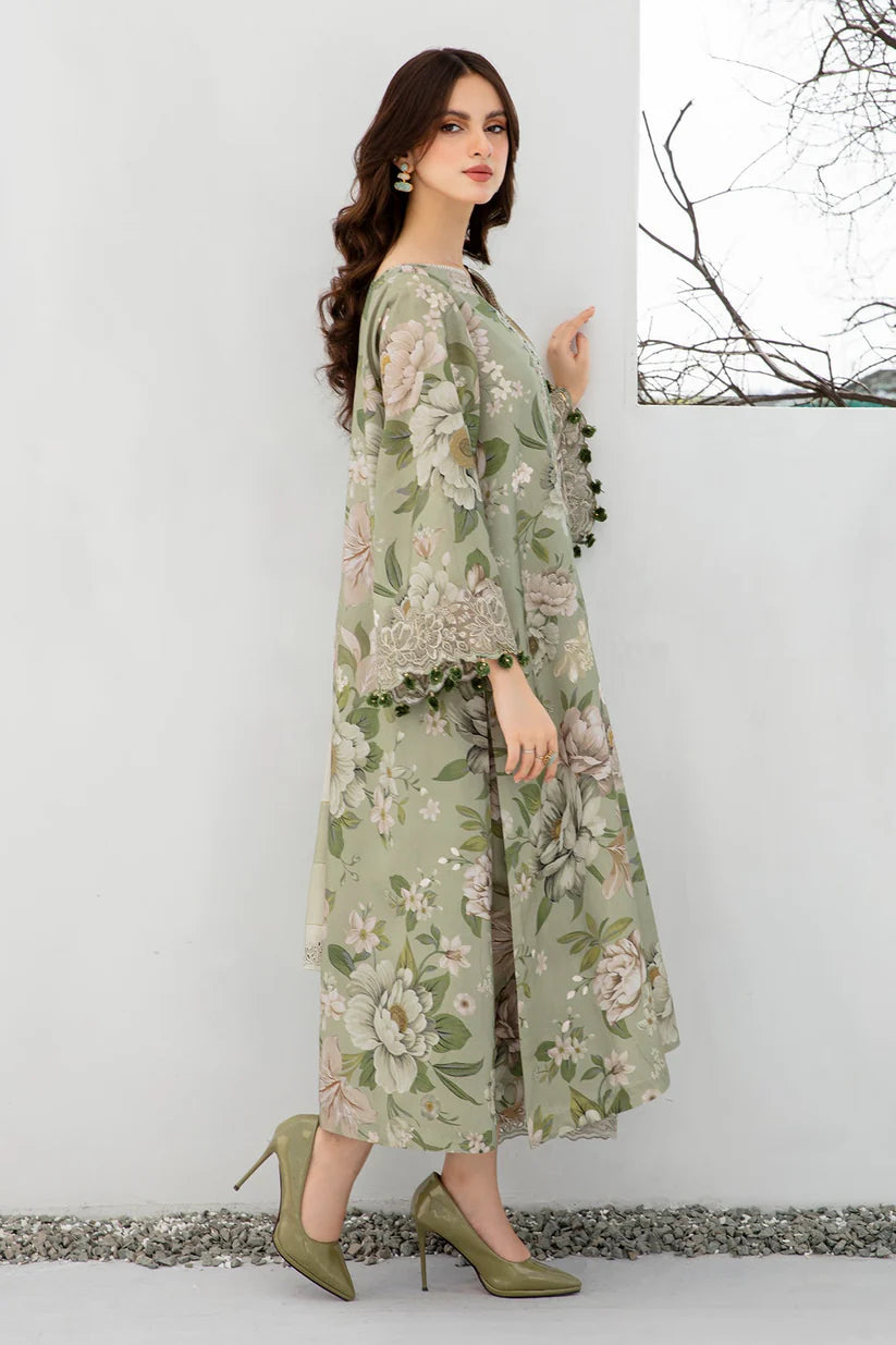 JAZMIN - 3PC LAWN PRINTED SHIRT WITH CHIFFON PRINTED DUAPTTA AND PRINT TROUSER -ADR-2510