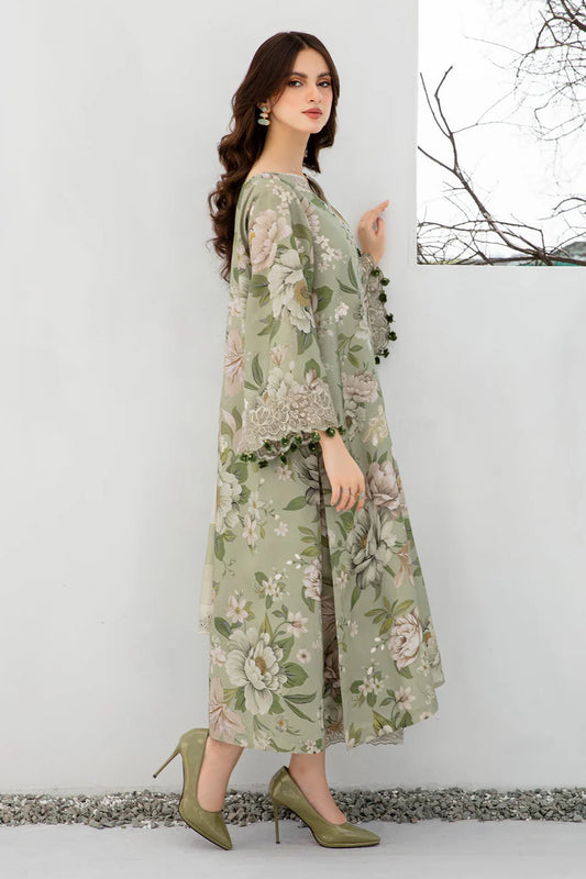 JAZMIN - 3PC LAWN PRINTED SHIRT WITH CHIFFON PRINTED DUAPTTA AND PRINT TROUSER -ADR-2510