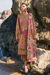 BAROQUE-3PC KHADDAR PRINTED EMB SHIRT WITH KHADDAR PRINTED DUPATTA AND PRINT TROUSER-ADR-2622