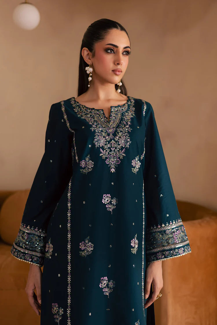 BATIK-2PC DHANAK SEQUIN EMBROIDERED SHIRT & EMBROIDERED TROUSER-ADR-109