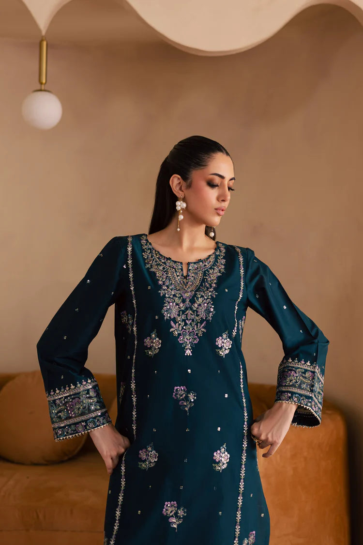 BATIK-2PC DHANAK SEQUIN EMBROIDERED SHIRT & EMBROIDERED TROUSER-ADR-109