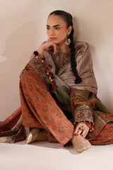 BAROQUE-3PC VISCOSE PRINTED SHIRT WITH VISCOSE PRINTED DUPATTA AND TROUSER-ADR-2635