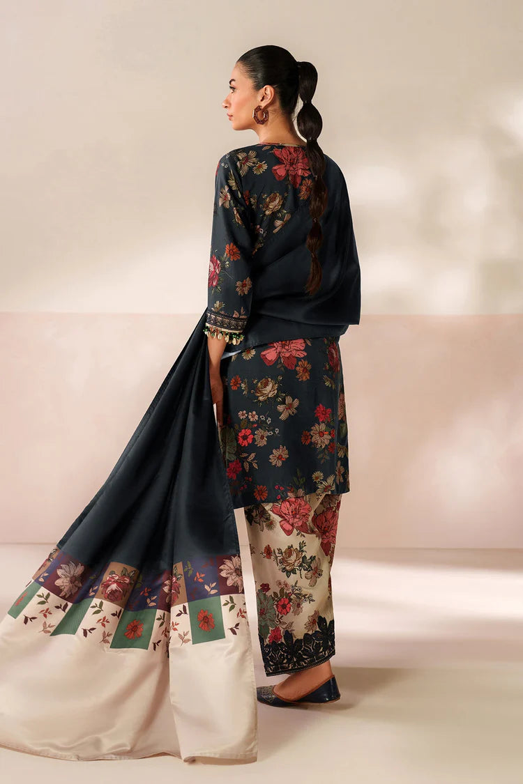 BAROQUE-3PC VISCOSE PRINTED SHIRT WITH VISCOSE PRINTED DUPATTA AND TROUSER-ADR-2638