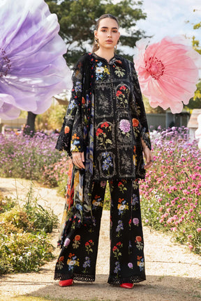 MARIA.B-3PC LAWN EMBROIDERED PRINTED SHIRT WITH CHIFFON PRINT DUPATTA AND PRINT TROUSER-ADR-2521