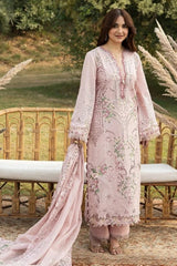 ELAF-3PC DHANAK EMBROIDERED SHIRT WITH DHANAK EMBROIDERED SHAWL AND TROUSER-ADR-5255