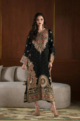 ETHNC-2PC SILK EMBROIDERED SHIRT AND SILK EMBROIDERED SLEEVES-ADR-15129