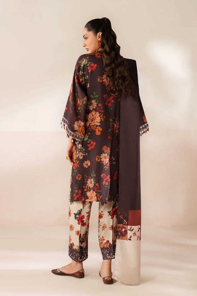 BAROQUE-3PC VISCOSE PRINTED SHIRT WITH VISCOSE PRINTED DUPATTA AND TROUSER-ADR-2634