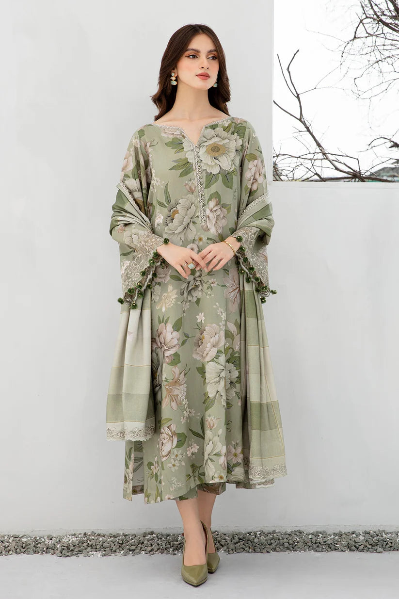 JAZMIN - 3PC LAWN PRINTED SHIRT WITH CHIFFON PRINTED DUAPTTA AND PRINT TROUSER -ADR-2510