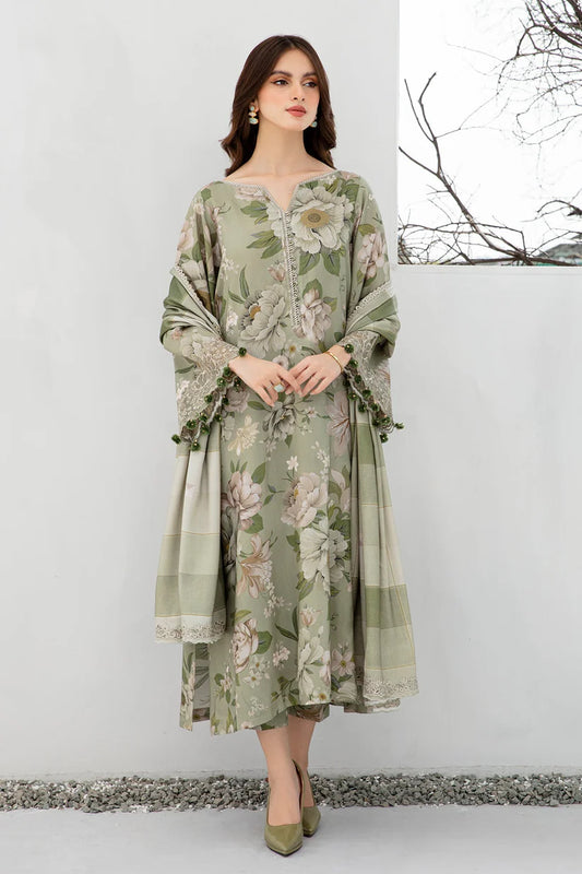 JAZMIN - 3PC LAWN PRINTED SHIRT WITH CHIFFON PRINTED DUAPTTA AND PRINT TROUSER -ADR-2510