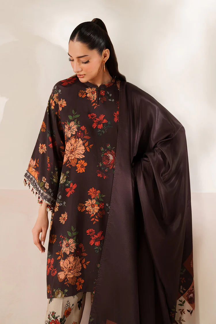 BAROQUE-3PC VISCOSE PRINTED SHIRT WITH VISCOSE PRINTED DUPATTA AND TROUSER-ADR-2634