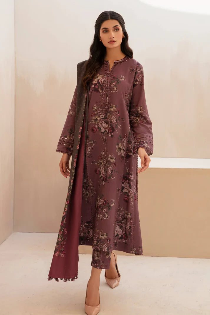 BAROQUE - 3PC KARANDI PRINTED SHIRT WITH KARANDI PRINTED DUAPTTA AND TROUSER -ADR-1015