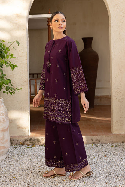 BATIK-2PC DHANAK EMBROIDERED SHIRT & EMBROIDERED TROUSER-ADR-108