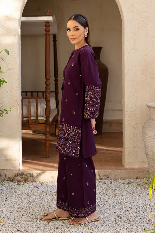 BATIK-2PC DHANAK EMBROIDERED SHIRT & EMBROIDERED TROUSER-ADR-108