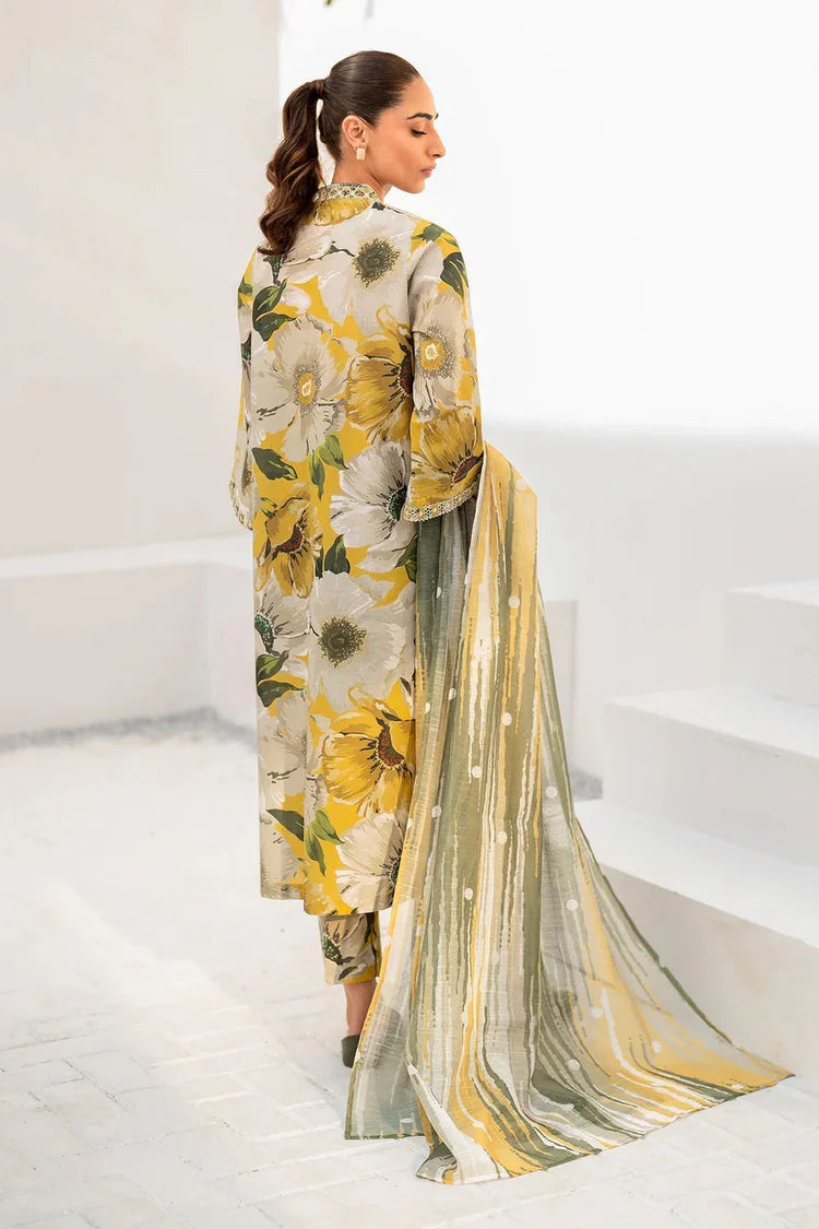 BAROUQE-3PC KARANDI PRINTED SHIRT WITH KARANDI PRINTED DUPATTA AND TROUSER-ADR-2573