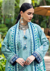 MUSHQ-3PC DHANAK EMBROIDERED SHIRT WITH WOOL PRINTED SHAWL AND TROUSER -ADR-5180