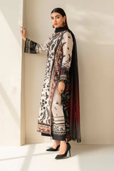 BAROQUE-3PC LAWN DIGITAL PRINTED SHIRT WITH SILK PRINTED DUPATTA AND PRINTED TROUSER-ADR-032