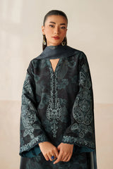 BAROQUE-3PC VISCOSE PRINTED EMB SHIRT WITH VISCOSE PRINTED DUPATTA AND TROUSER-ADR-2631