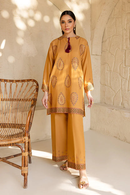 ZARA SHAHJAHAN-2PC DHANAK EMBROIDRED SHIRT WITH AND EMBROIDRED TROUSER-ADR-3334