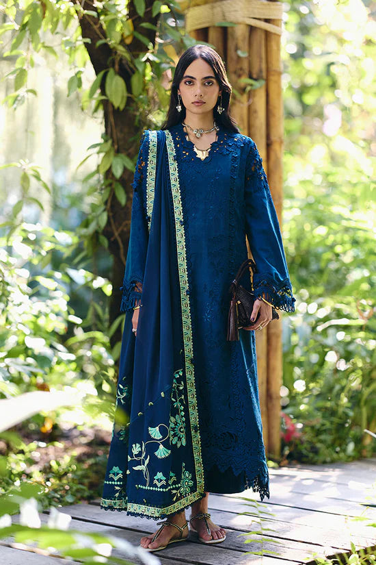 SUFFUSE-3PC LAWN EMBROIDERED SHIRT WITH KHAADI NET EMBROIDERED DUPATTA AND TROUSER-ADR-4815